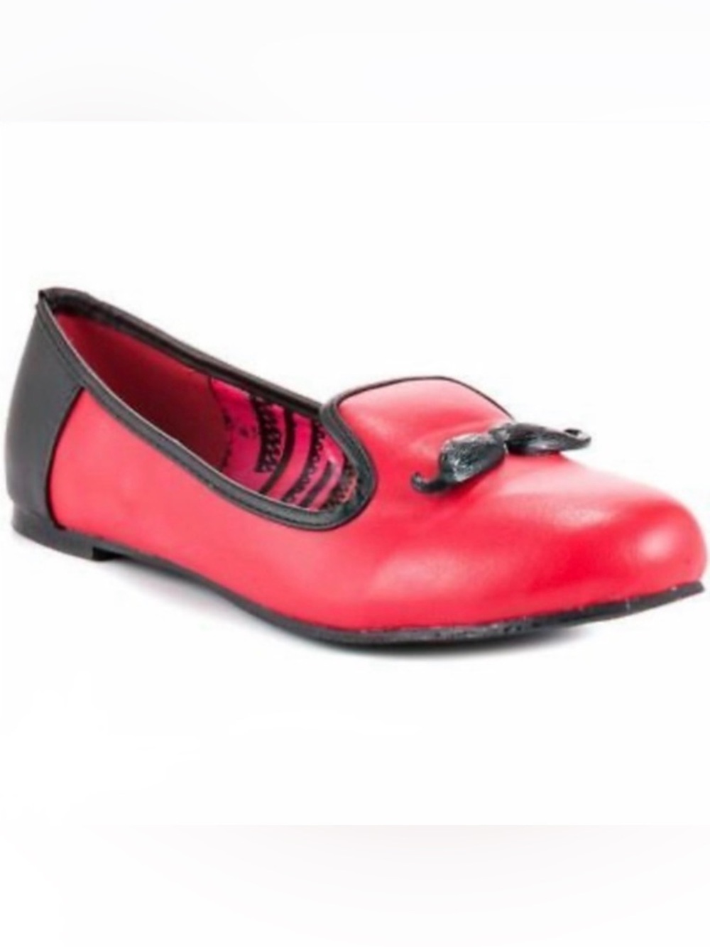 Abby Dawn Women’s size 37(6) mustache flats red black NWT